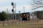 CSX 3071 leads train I038-08 across the diamonds